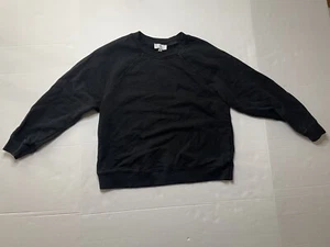 Adriano goldschmied black crop length pullover Jogger sweatshirt Women's Size XS - Picture 1 of 8