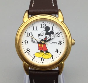 Vtg Lorus Mickey Mouse Watch Womens 30mm V501-X039 Disney New Battery - Picture 1 of 16