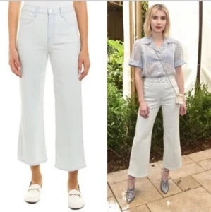 Jeans da donna MARCHIO J Joan Crop High Rise, gamba larga, taglia 30, blu polvere, NUOVI! - Foto 1 di 24