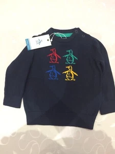 Penguin Baby Boy's Navy Jumper (Size 12 Months) - Picture 1 of 2