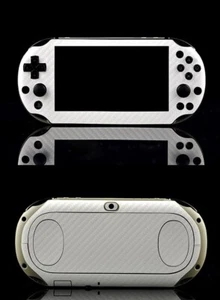 White Carbon Fiber Vinyl Decal Skin Sticker Sony PlayStation PS Vita PSV 2000 - Picture 1 of 1