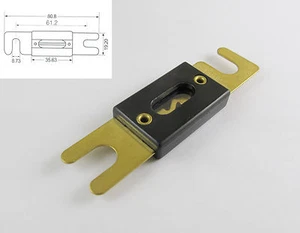 10 Stück 175A 175 AMP ANL Stud Sicherungen für Auto PKW Boot LKW Audio vergoldet - Bild 1 von 5