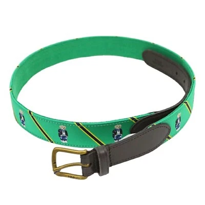 Polo Ralph Lauren Oso Preppy Polo Oso Rayas Cinturón Ajustable - Verde Foto 1 de 4