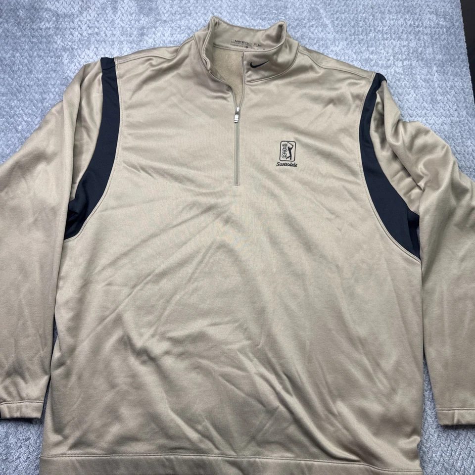 TPC Scottsdale Nike Golf 1/4 Cremallera Pullover Polar Ajuste Térmico Tostado Khahi Para Hombres XL Foto 1 de 4