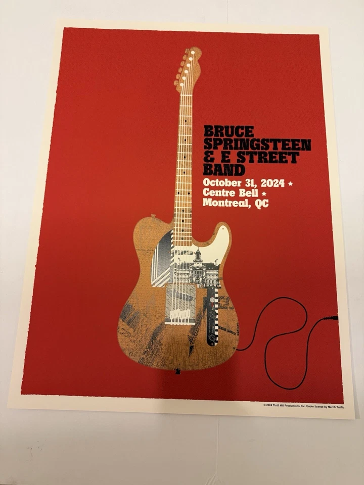 Bruce Springsteen 10/31/2024 Montreal, Quebec Bell Center Official Poster 🐐 - Image 1 of 1