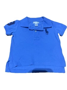 RALPH LAUREN BABY BOYS BLUE POLO SHIRT SIZE 9 Month - Picture 1 of 5
