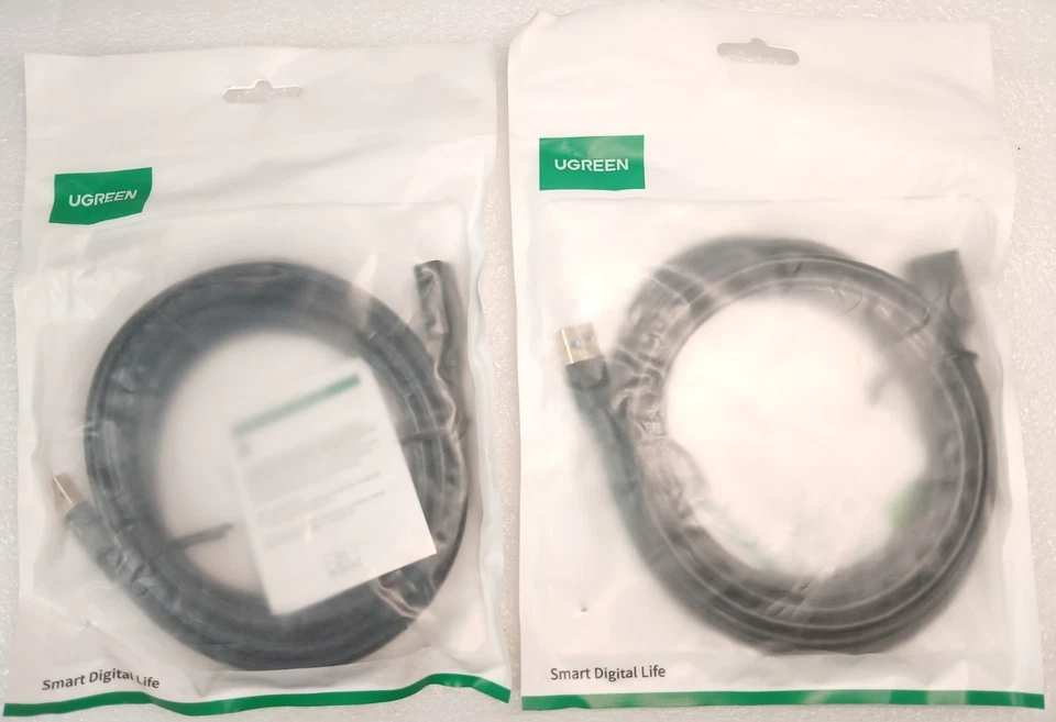 UGREEN USB 3.0 Extension Cable 10FT USB-A Male to Female – Set of 2 – New - Image 1 of 4