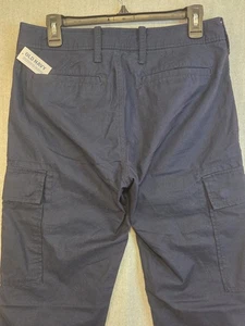 Old Navy Mens 30x34 Cargo Pants Navy Blue Straight Leg Pockets Cotton Casual NEW - Picture 1 of 13
