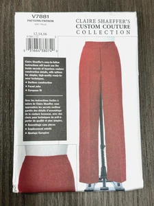 Vogue 8652 Claire Shaeffer Custom Couture Pants size 8-14 Uncut Sewing Pattern - Picture 1 of 3