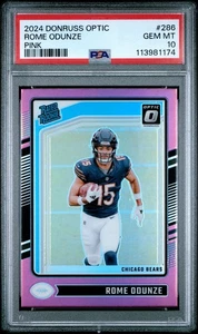 Donruss Optic Rome Odunze #286 Pink Prizm RC PSA 10 2024 - Imagen 1 de 2