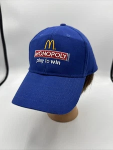 McDonalds Fast Food Hat Cap Strap Back Blue Monopoly Adjustable NEW - Picture 1 of 6