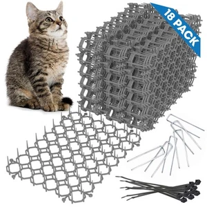 18 Pack Cat Deterrent Scat Mat for Cats - 8 x 6 Inch Cat Spike Mat with 1 Inc... - Picture 1 of 9