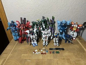 Bandai Gunpla Gundam Model Kit Lot Used Pre-Built Lot of 10 - Picture 1 of 11