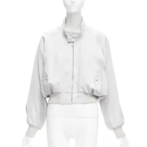 OLD CELINE Phoebe Philo 2018 Runway grey cocoon aviator bomber jacket FR38 M - Picture 1 of 11