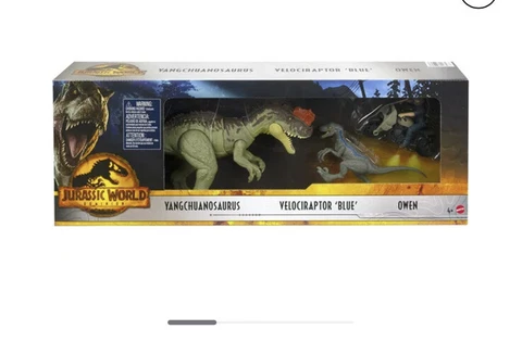 Mattel Jurassic World: Dominion 3 Toy Bundle: Owen & Blue Velociraptor Cover