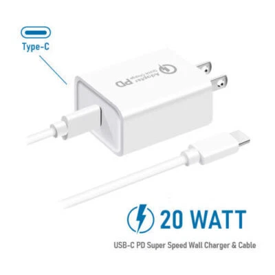 Cargador de teléfono de pared rápido cable USB tipo C para Motorola Edge Razr 40 Ultra Moto G Foto 1 de 4