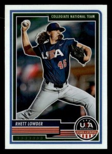 Rhett Lowder 2023 Panini USA Baseball Stars & Stripes  Card #74  USA