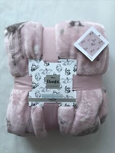 Disney BAMBI Pink Fleece Throw Blanket 175x215cm Cosy Soft Bedding Sofa Primark