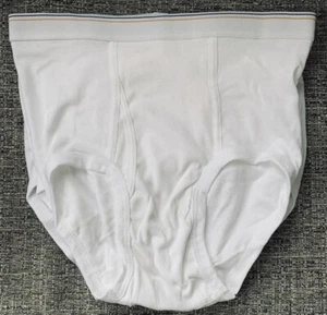 Vintage Fruit of the Loom Slips Unterwäsche Herren L 38-40 blau/gelb 3 Paar NEU - Bild 1 von 3