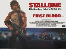 FIRST BLOOD 1982 UK quad poster print 30x40" Stallone Richard Crenna FREE P&P