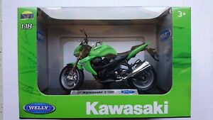 WELLY '07 KAWASAKI Z 1000 Z1000 1:18 DIE CAST METAL MODEL NEW IN BOX MOTORCYCLE