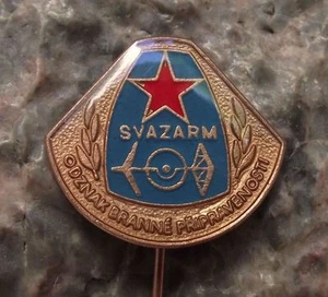 Svazarm Czech Army Reserves War Defense Ready Status Military Award Pin Badge - Picture 1 of 6