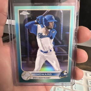 2022 Topps Chrome Pro Debut ED HOWARD Myrtle Beach Pelicans AQUA REFRACTOR /75