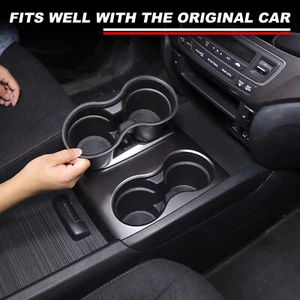TPE Center Cup Holder Insert Frame Cover Guard Fits Honda Pilot Passport 2016-22 - Picture 1 of 10