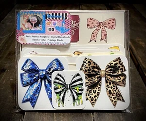 Bow Bag - Collection Of 60 Junk Journal /Scrapbooking Mini Bow Prints - Picture 1 of 4