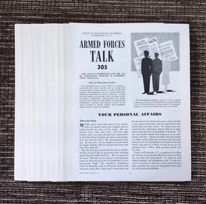 RARE 10-LOT 1949-1950 Armed Forces Talk Magazine U.S. War Department - Picture 1 of 9