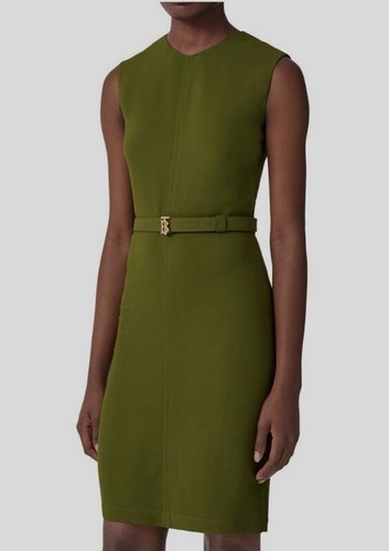 Abito con cintura senza maniche monogramma Burberry taglia 10 ORIGINALE IMBALLO ORIGINALE £1290 #U9