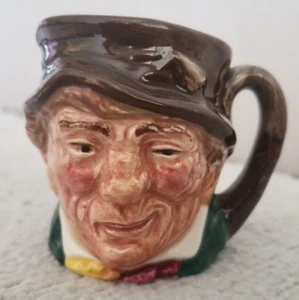 Mini Vintage Royal Doulton Dickens Toby Jug Paddy/Creamer 2 1/4" Tall A Stamped - Picture 1 of 11