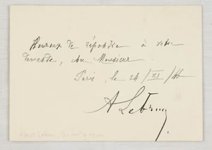 FRANCE Albert Lebrun 1946 last president Third Republic signed inscribed french - Picture 1 of 1