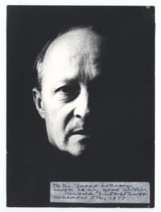 Polish Composer & Conductor WITOLD LUTOSLAWSKI Hand Signed Autograph Display '77 - Picture 1 of 2
