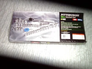 40 PC Socket Set 3/8 Wrench Pittsburgh Tool SAE / METRIC BRAND NEW - Picture 1 of 1