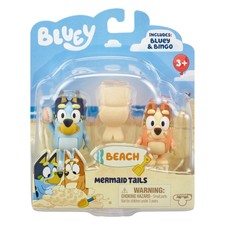 Bluey Beach Mermaid Tails Figurine 2 Pack
