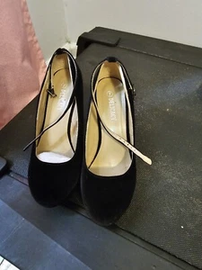 Delicacy Heels Womens 7  Casual Pinstripe Platform Pumps Wedge Multicolor - Picture 1 of 4