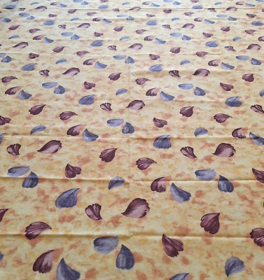 VTG Purple Petals On Tonal Soft Orange 2001 Fabric Traditions Cotton Fabric 1.4Y - Image 1 of 4