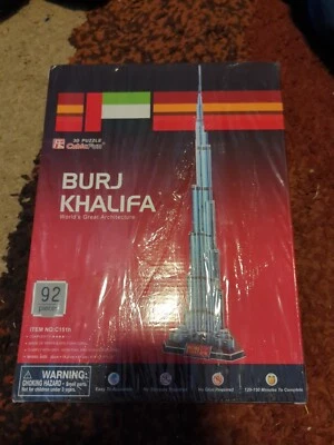 Cubic Fun Burj Khalifa Dubai UAE 3D Puzzle 92 Pieces Sealed New - Image 1 of 4