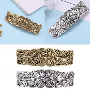 Women Vintage Style Large   Hair Clip Hand Crafted Metal Barrette - Picture 1 of 7