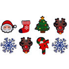 8Pcs Christmas Brooch Pin Set - Snowflake Reindeer Santa Tree Badge