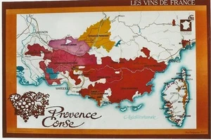 Original vintage poster FRENCH VINEYARDS PROVENCE CORSICA c.1990 - Picture 1 of 1