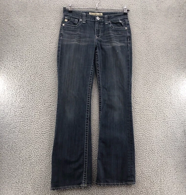 Big Star Jeans Womens 27 Hazel Blue Curvy Fit Boot Low Rise Distressed Stretch* - Image 1 of 4