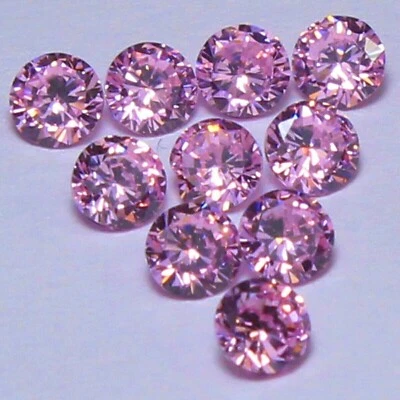 4.00 mm Round Brilliant Lot DE Color VVS1 Excellent Pink Loose Diamond 10 Pcs - Image 1 of 4