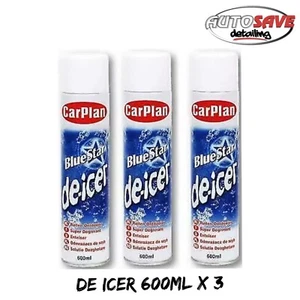 3x CarPlan SDI600 Blue Star Desconcertante Aerosol 600 ml Invierno Protección Parabrisas - Imagen 1 de 1