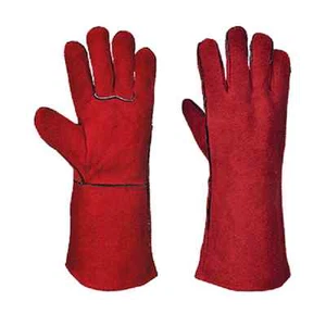 NEW PORTWEST RED WELDERS GAUNTLET GLOVES SIZE XL FULL COTTON LINING A500 * - Picture 1 of 1