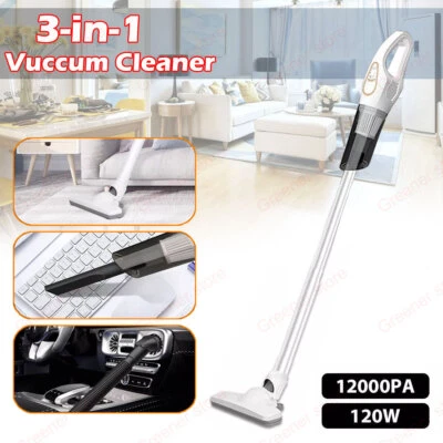 3IN1 Cordless Vacuum Cleaner Hoover Upright 120W Handheld Bagless Vac House Car - Image 1 of 4