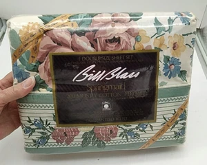 Bill Blass Springmaid Raphael Rose Country Prairie Double Bed SHEET SET NEW NOS - Picture 1 of 9