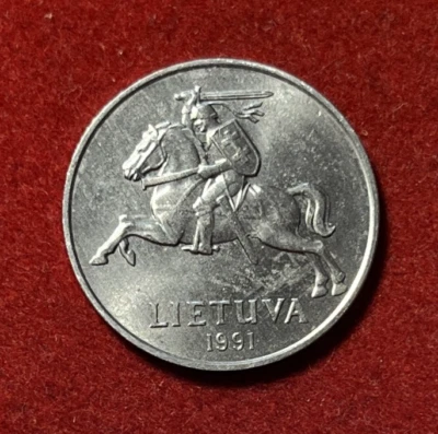 Lithuania 5 Centai 1991 UNC Aluminum Coin KM#87 T6249 - Image 1 of 2