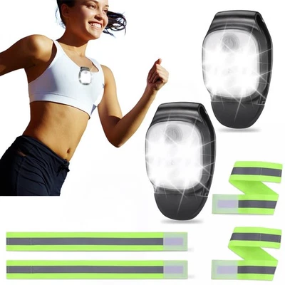Running Light - USB Rechargeable LED Clip-on Super Bright with Reflective Strips - Image 1 of 4